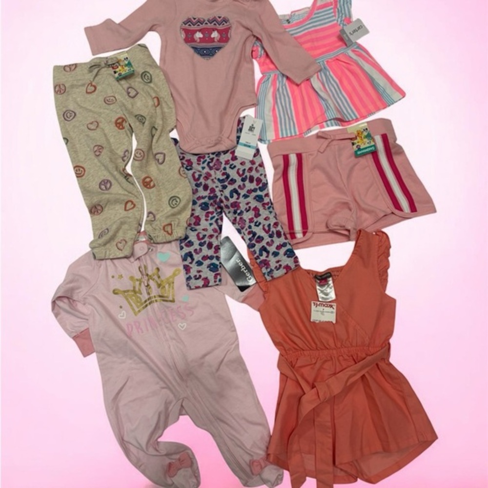 Baby Girl Clothes Lot 6-9M - Gerber, Garanimals, Old Navy - 7 pieces
